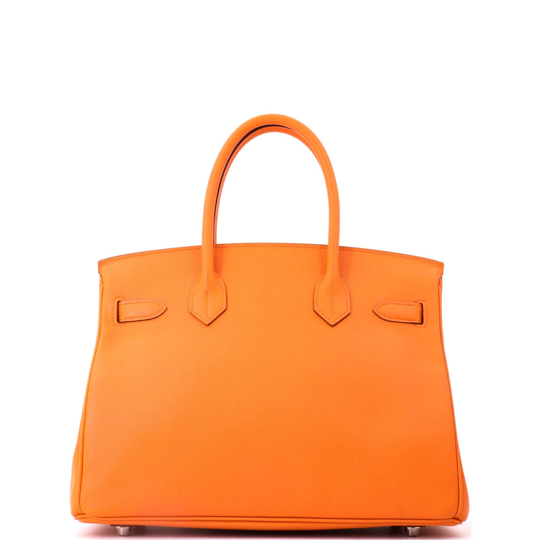 Birkin Handbag Orange Epsom with Palladium Hardware 30, Alternate, color, Orange