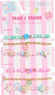 Capelli New York Kids' Tear & Share 6-Pack Assorted Best Friends Anklet & Bracelet Set