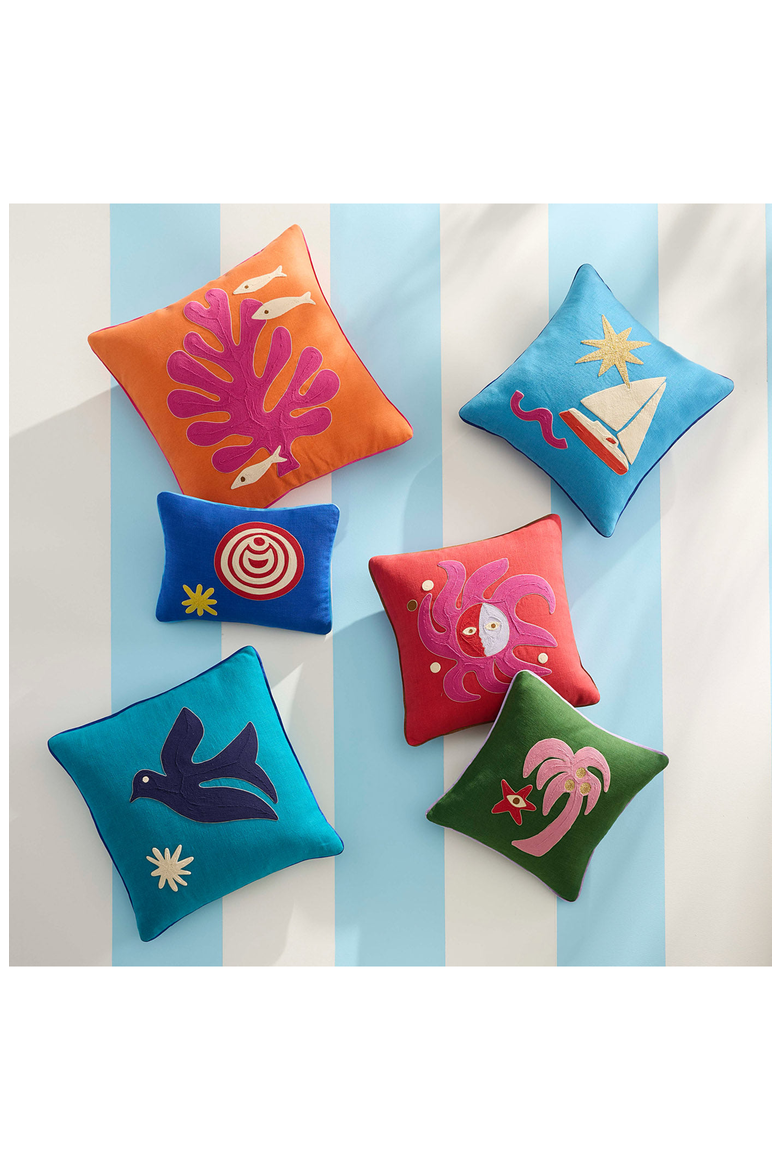 Playa Pillow, Alternate, color, Coral