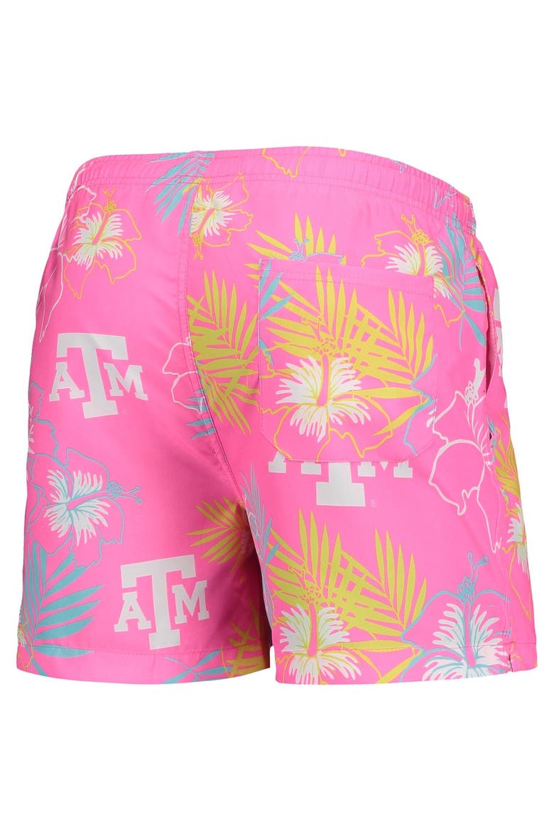 Men's FOCO Pink Texas A&M Aggies Neon Floral Swim Trunks, Alternate, color, Pink