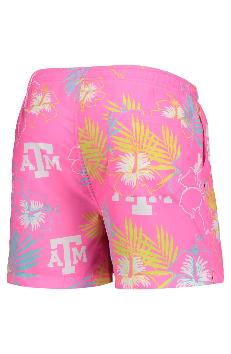 FOCO Men's FOCO Pink Texas A&M Aggies Neon Floral Swim Trunks, Alternate, color, Pink
