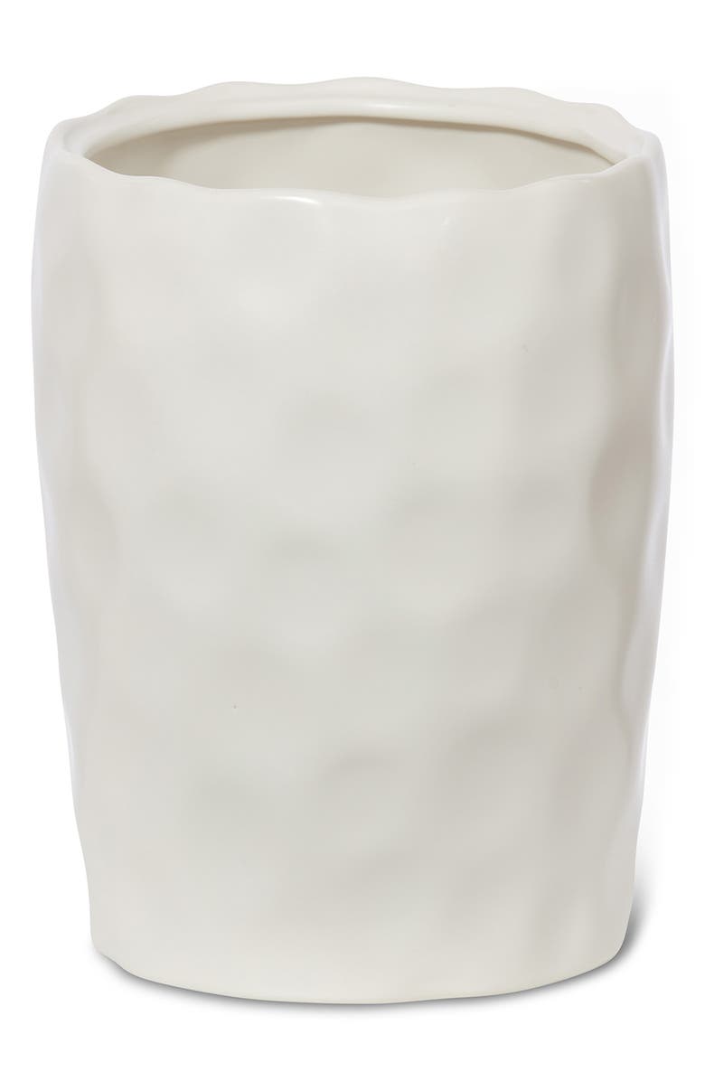 ROSELLI TRADING COMPANY Porcelain Wastebasket, Main, color,