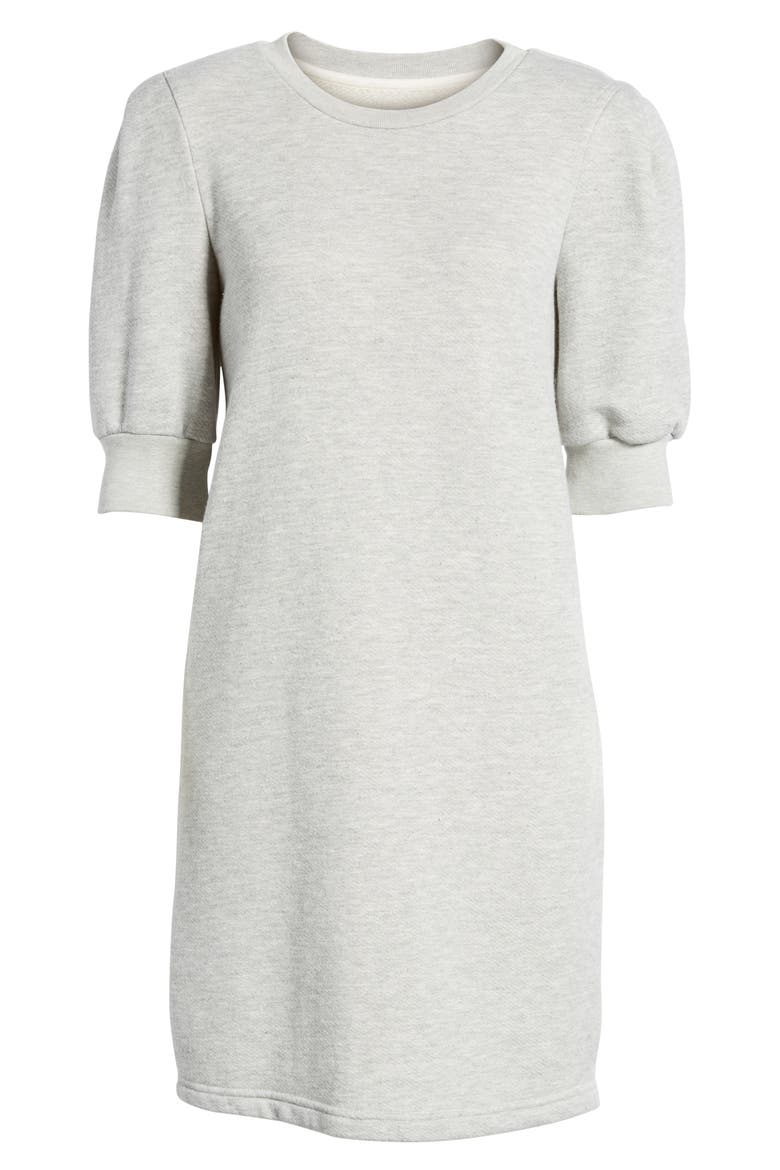 The Pleat Sweatshirt Dress, Alternate, color, LIGHT HEATHER GREY TERRY