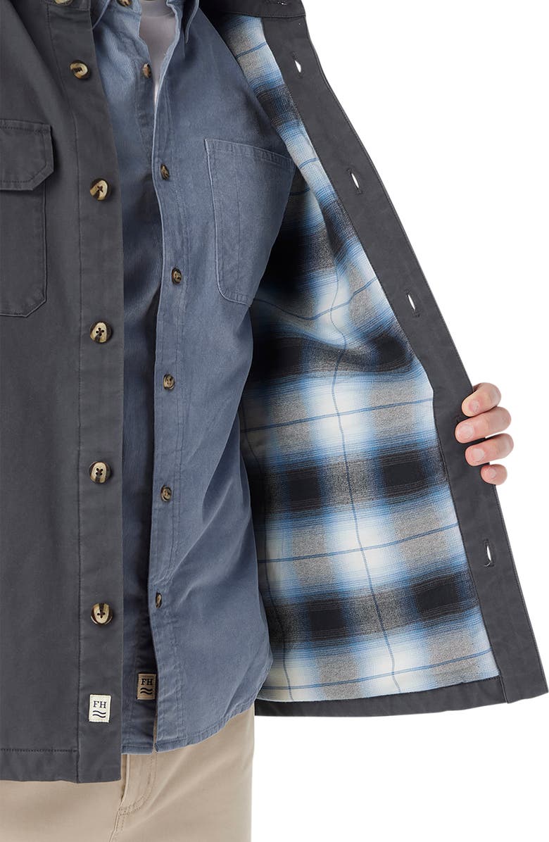Fair Harbor Montauk Stretch Cotton Twill Shirt Jacket, Alternate, color, Vintage Black