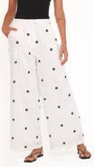 Petal & Pup Valora Dot Wide Leg Cotton & Linen Pants