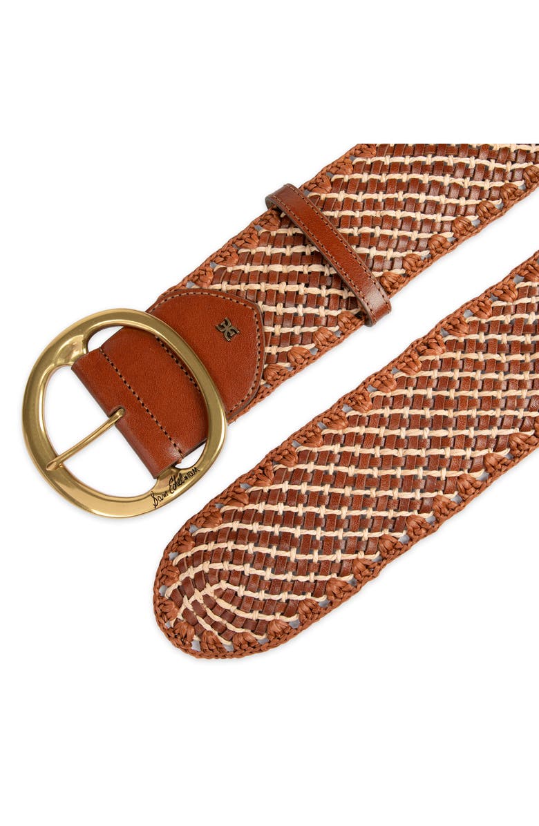 Sam Edelman Woven Leather Belt, Alternate, color, Brown