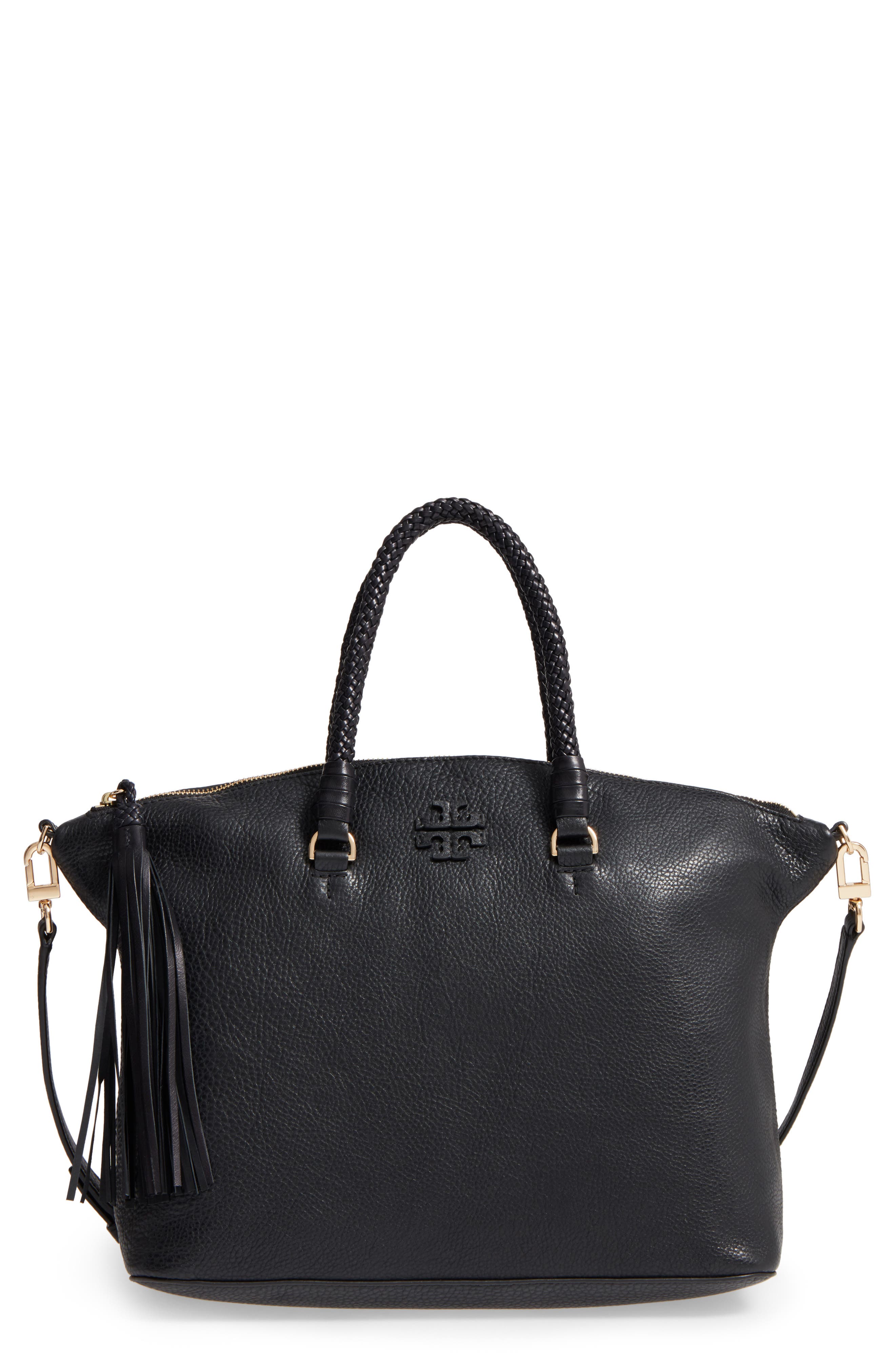 Tory Burch Taylor Leather Satchel, Main, color, 