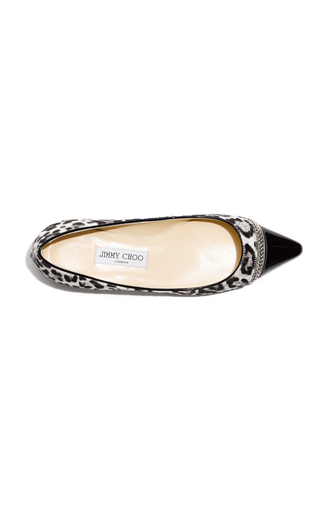 'Berry' Calf Hair Flat, Alternate, color, BLACK GREY WHITE