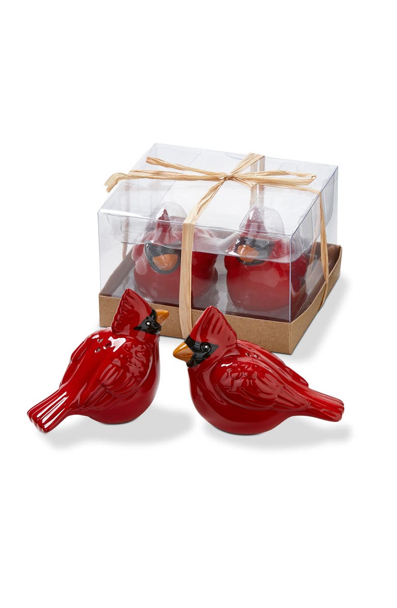 tag Cardinal Red Ceramic Salt and Pepper Shakers Set of 2, Main, color, Red