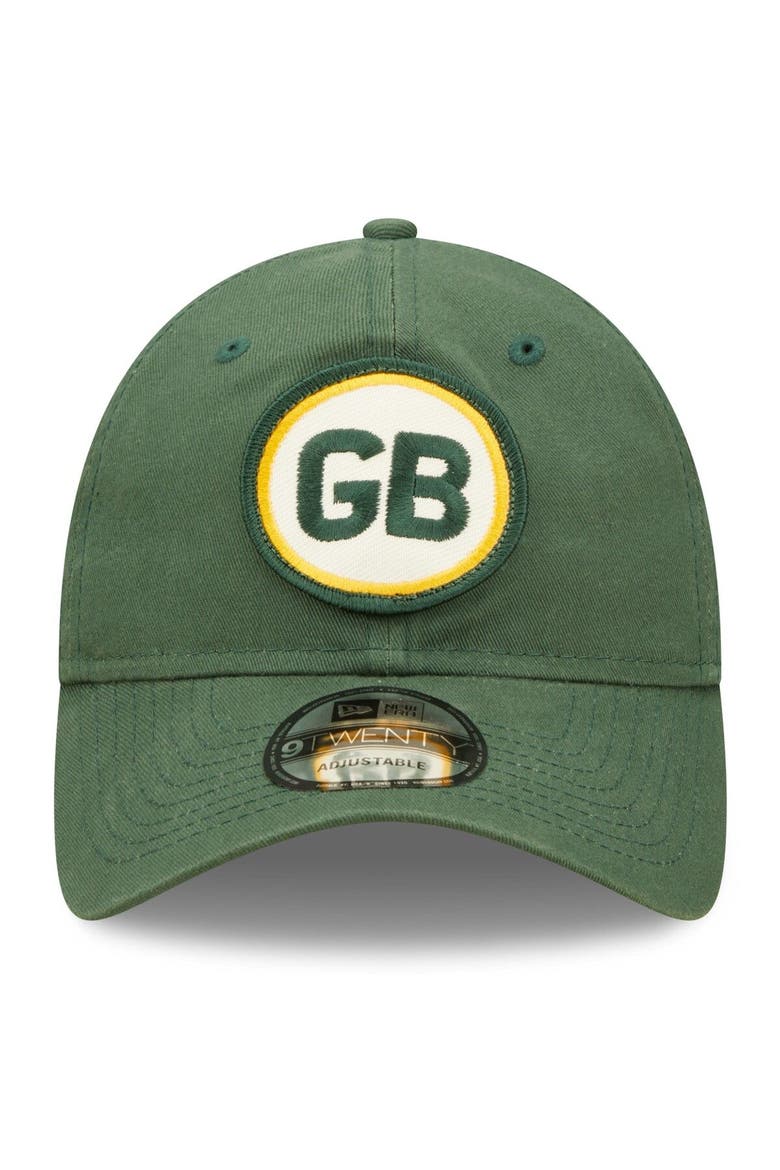 Men's New Era Green Green Bay Packers 2022 Sideline 9TWENTY Historic Adjustable Hat, Alternate, color, Green