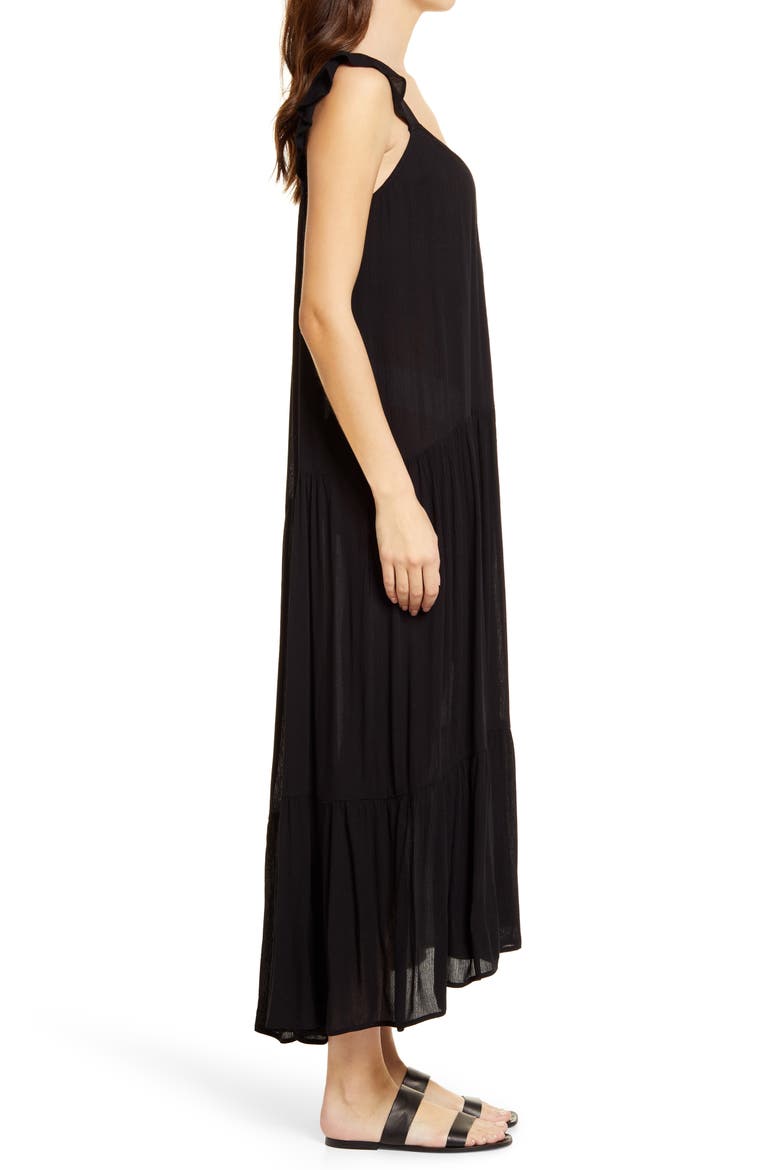 BB Dakota Under the Sun Midi Dress, Alternate, color, BLACK