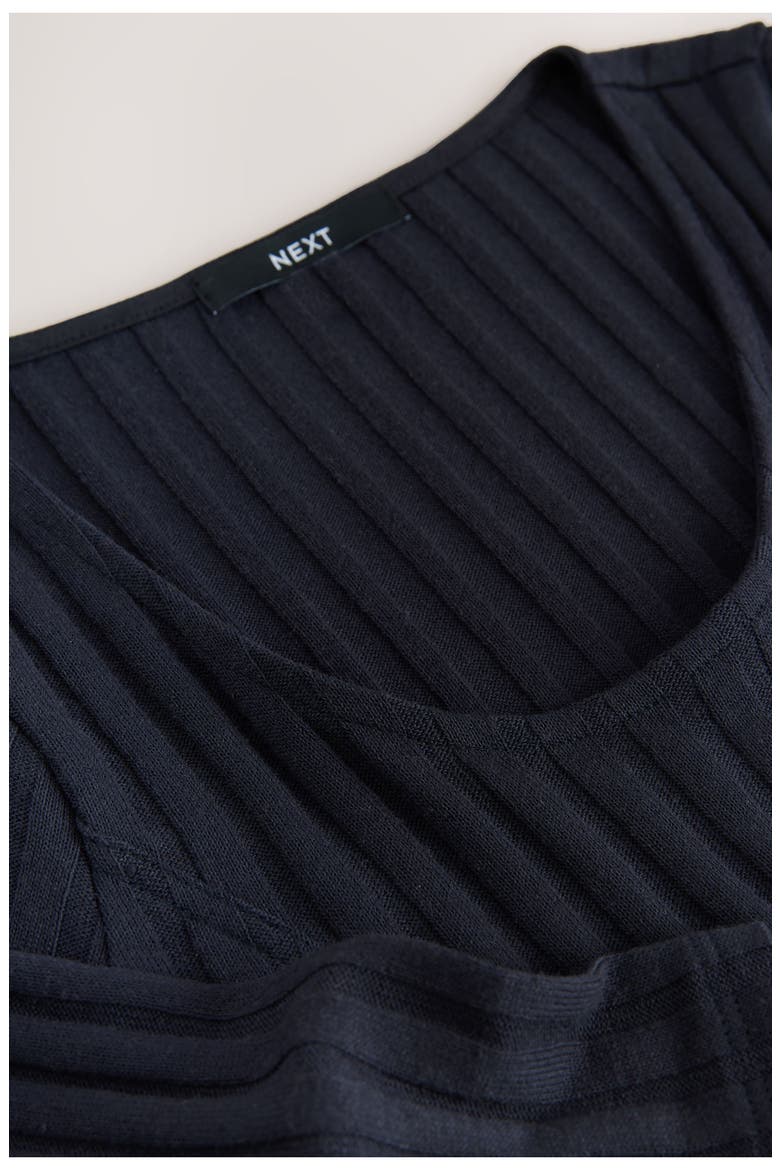 Long Sleeve Rib Minidress, Alternate, color, BLUE