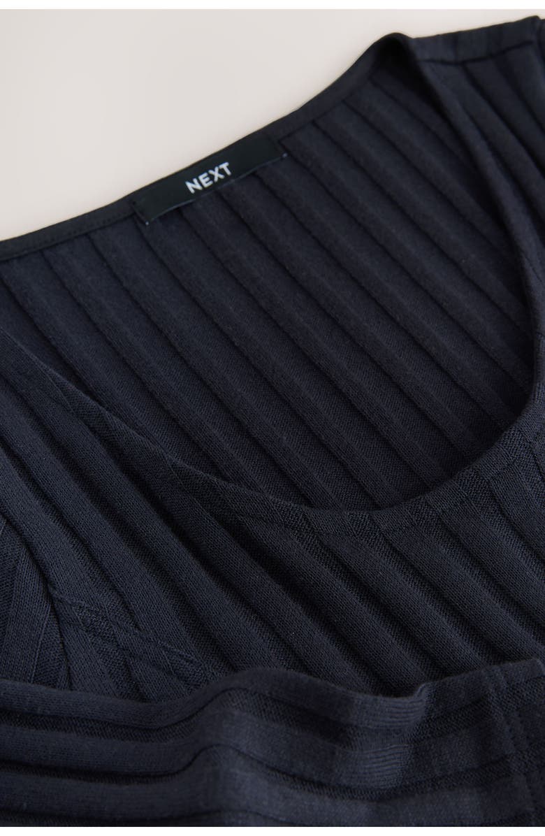 NEXT Long Sleeve Rib Minidress, Alternate, color, Blue