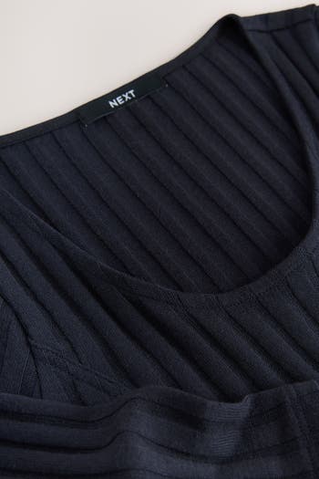 Long Sleeve Rib Minidress