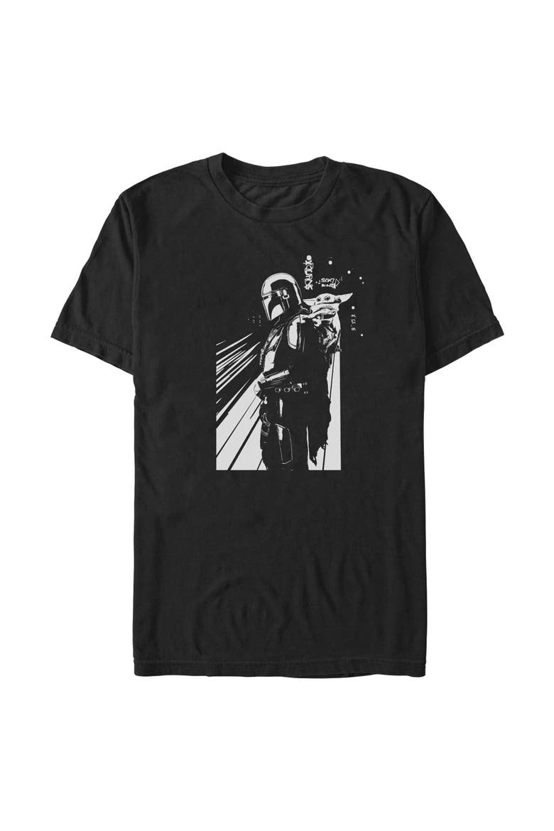 Men's Star Wars The Mandalorian and Grogu Cutest Duo Sketch  Graphic T-Shirt, Main, color, Black