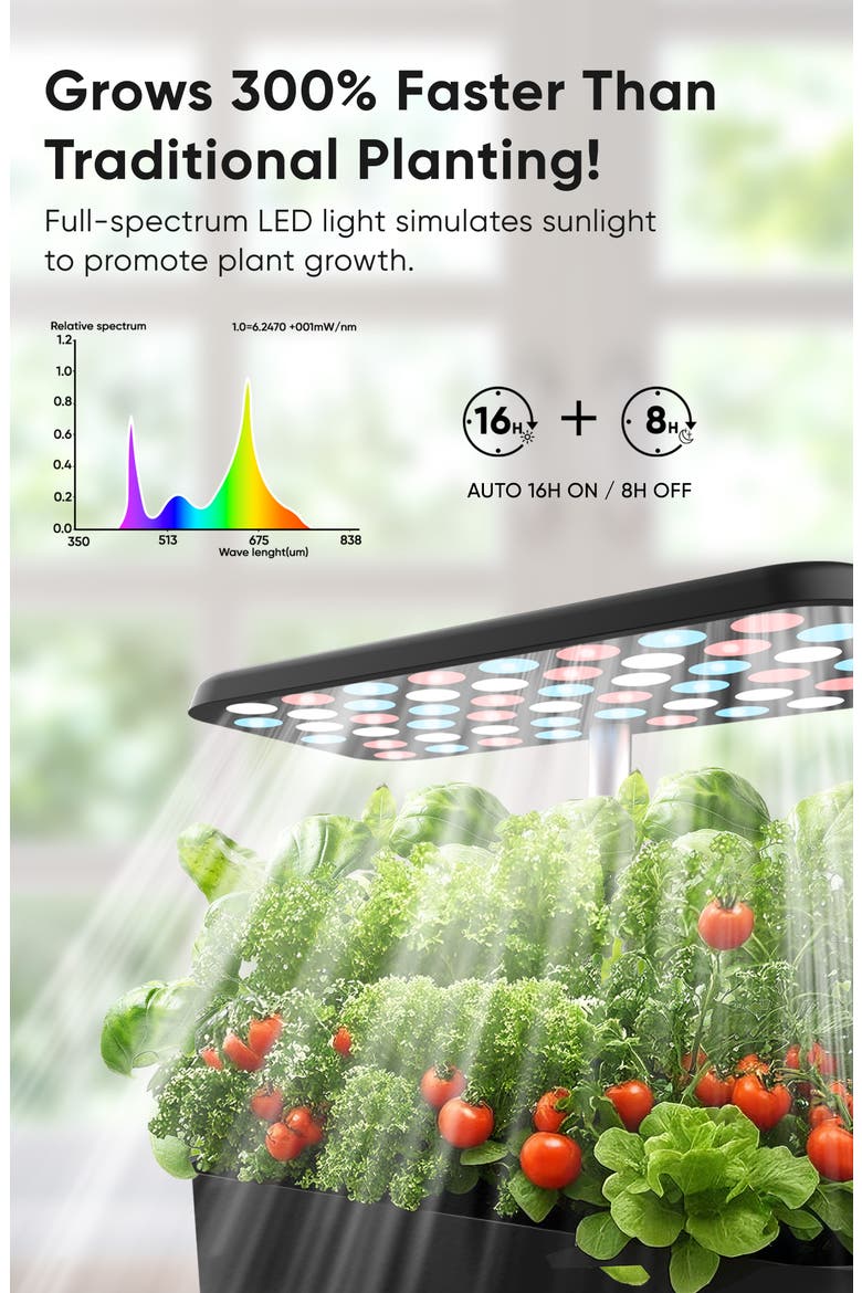 Indoor Hydroponic Growing System, Alternate, color, Black