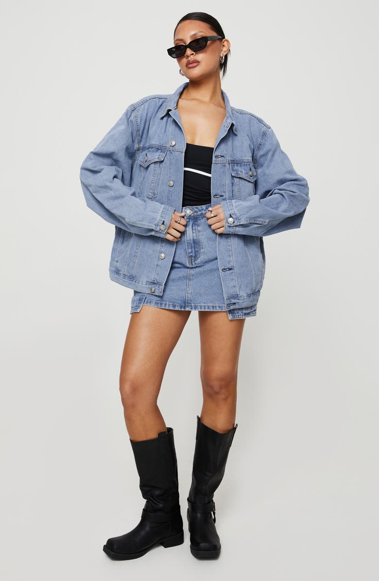 Princess Polly Western Denim Jacket, Alternate, color, 