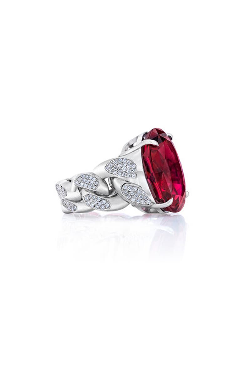 Rubellite Tourmaline & Diamond Ring, Alternate, color, 18KWG