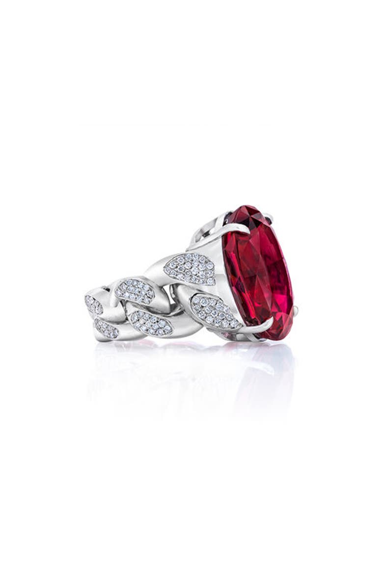 Mindi Mond Rubellite Tourmaline & Diamond Ring, Alternate, color, 18Kwg