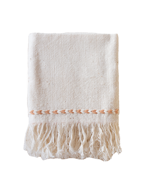 Kd Weave Braid Detail Napkin In Pink
