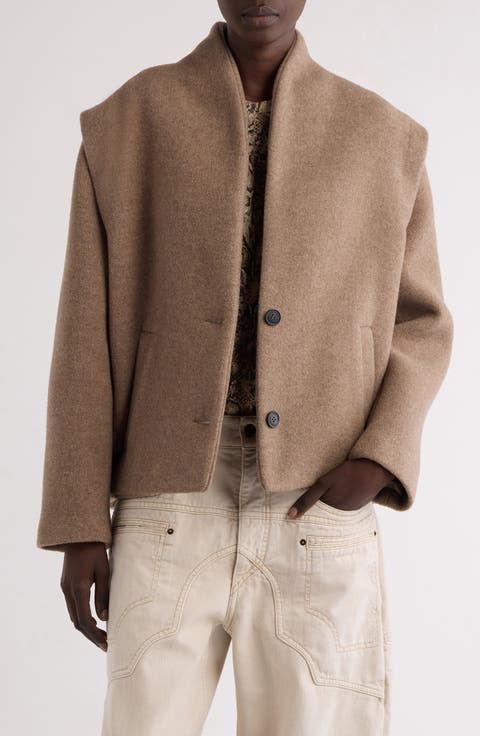 Drogo Wool Blend Felt Crop Jacket