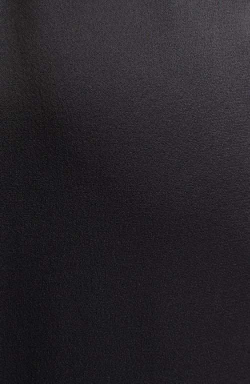 Stella Mccartney Satin Gathered Midi Skirt In Black