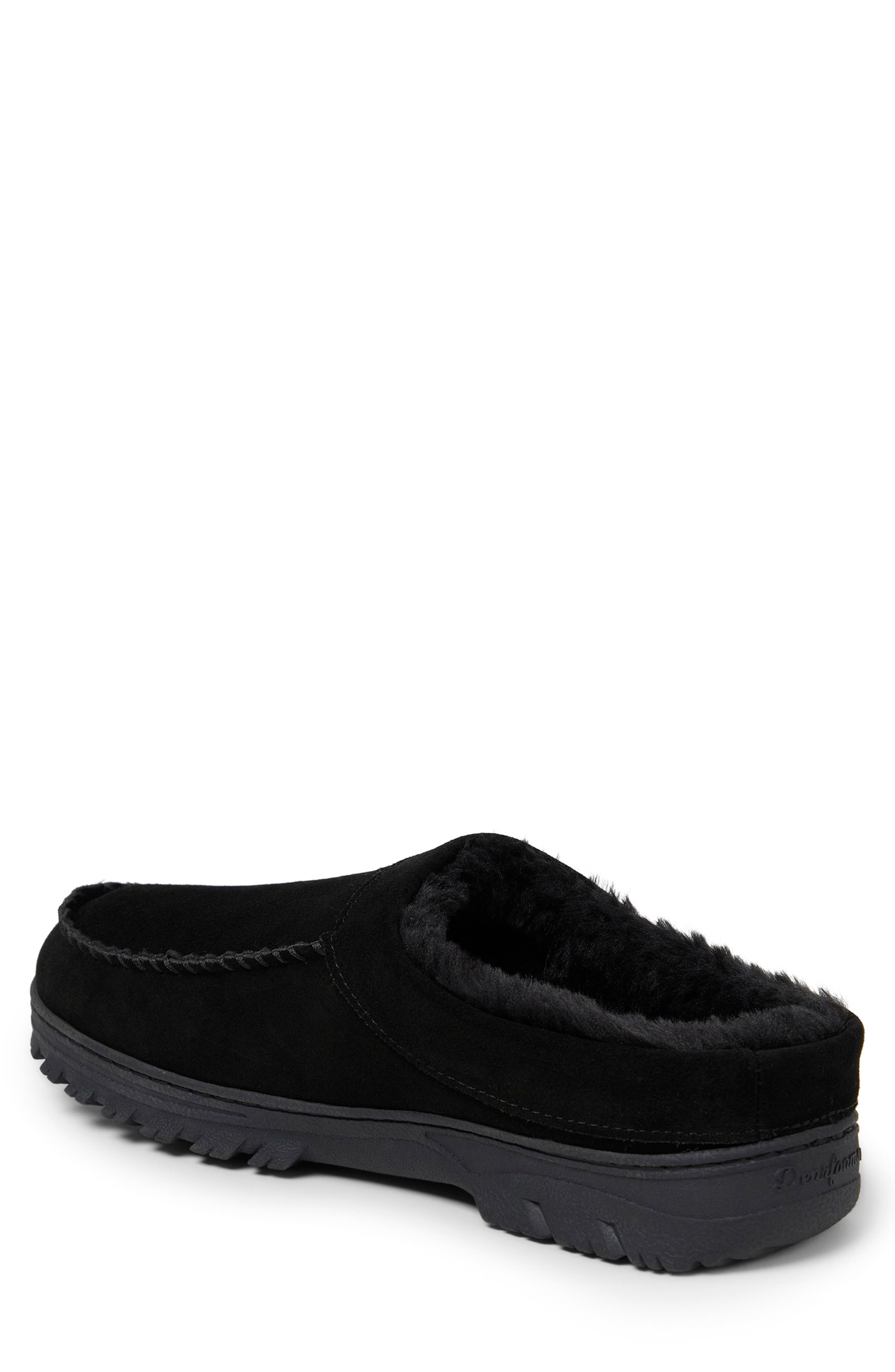 Suede Faux Shearling Lined Clog
