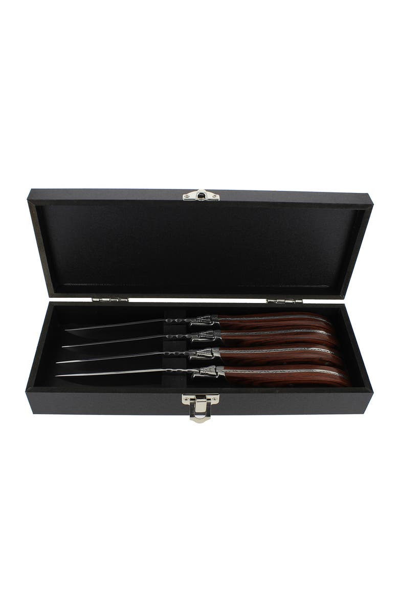 FRENCH HOME Laguiole Connoisseur Rosewood Steak Knives - Set of 4, Alternate, color, Wood Grain