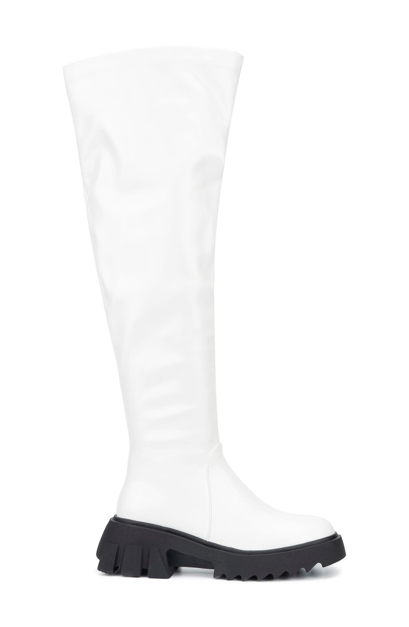 TORGEIS Alfie Lug Sole Tall Boot, Alternate, color, White