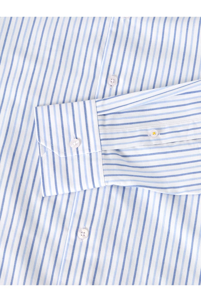 Reynolds Ultra Light Weight Brushed Stripe Shirt, Alternate, color, Light Blue Multi