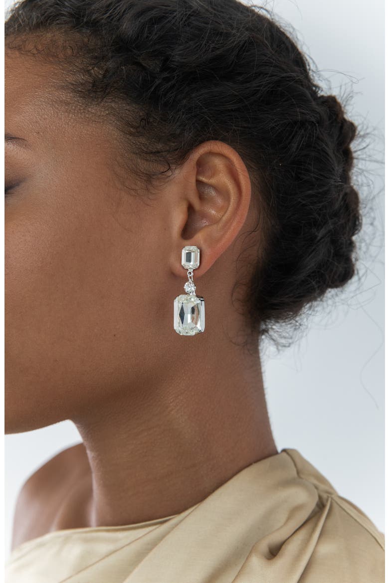 Justine Crystal Drop Earrings, Alternate, color, CRYSTAL