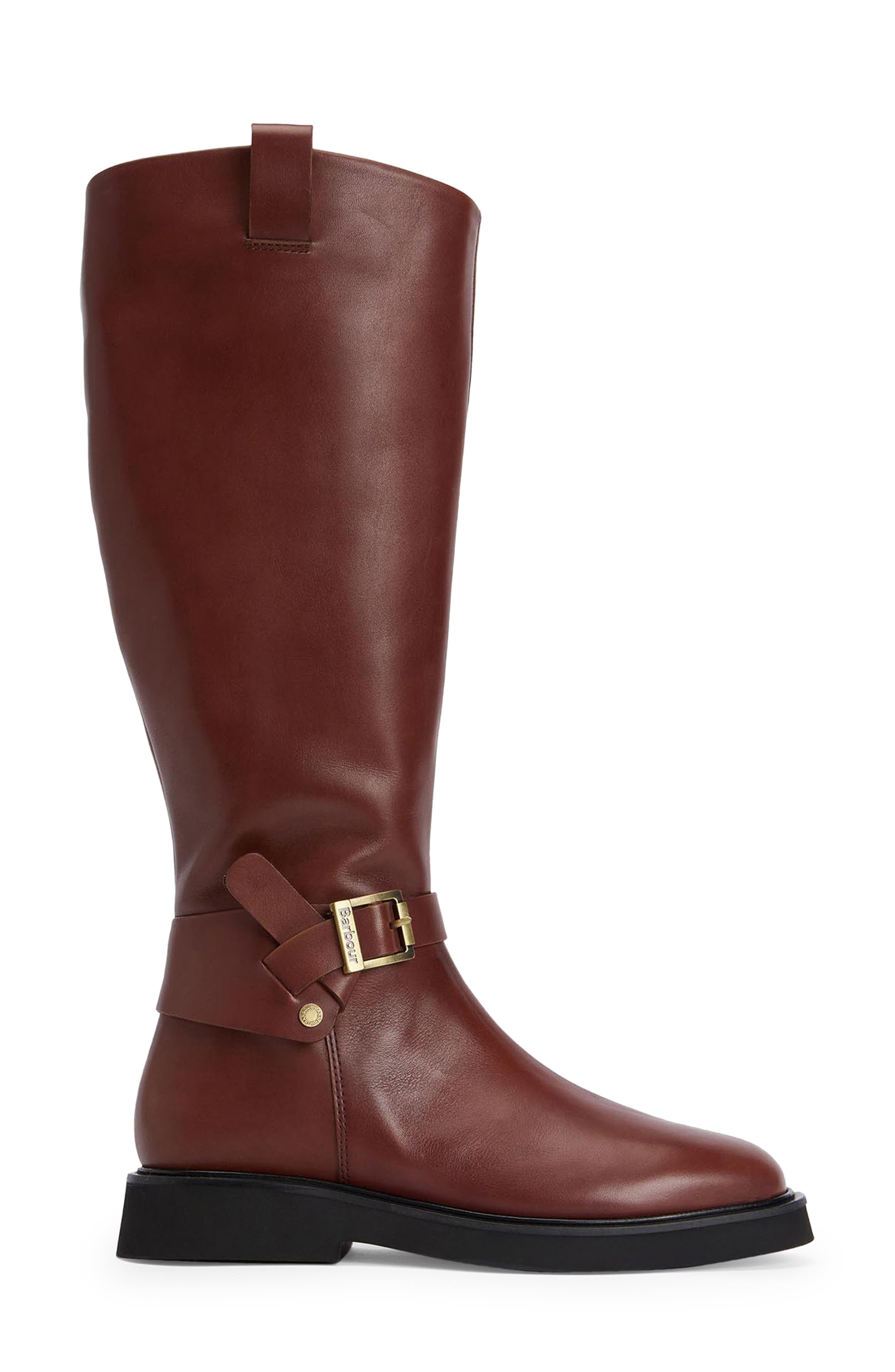 Theodora Knee High Boot, Alternate, color, CONKER