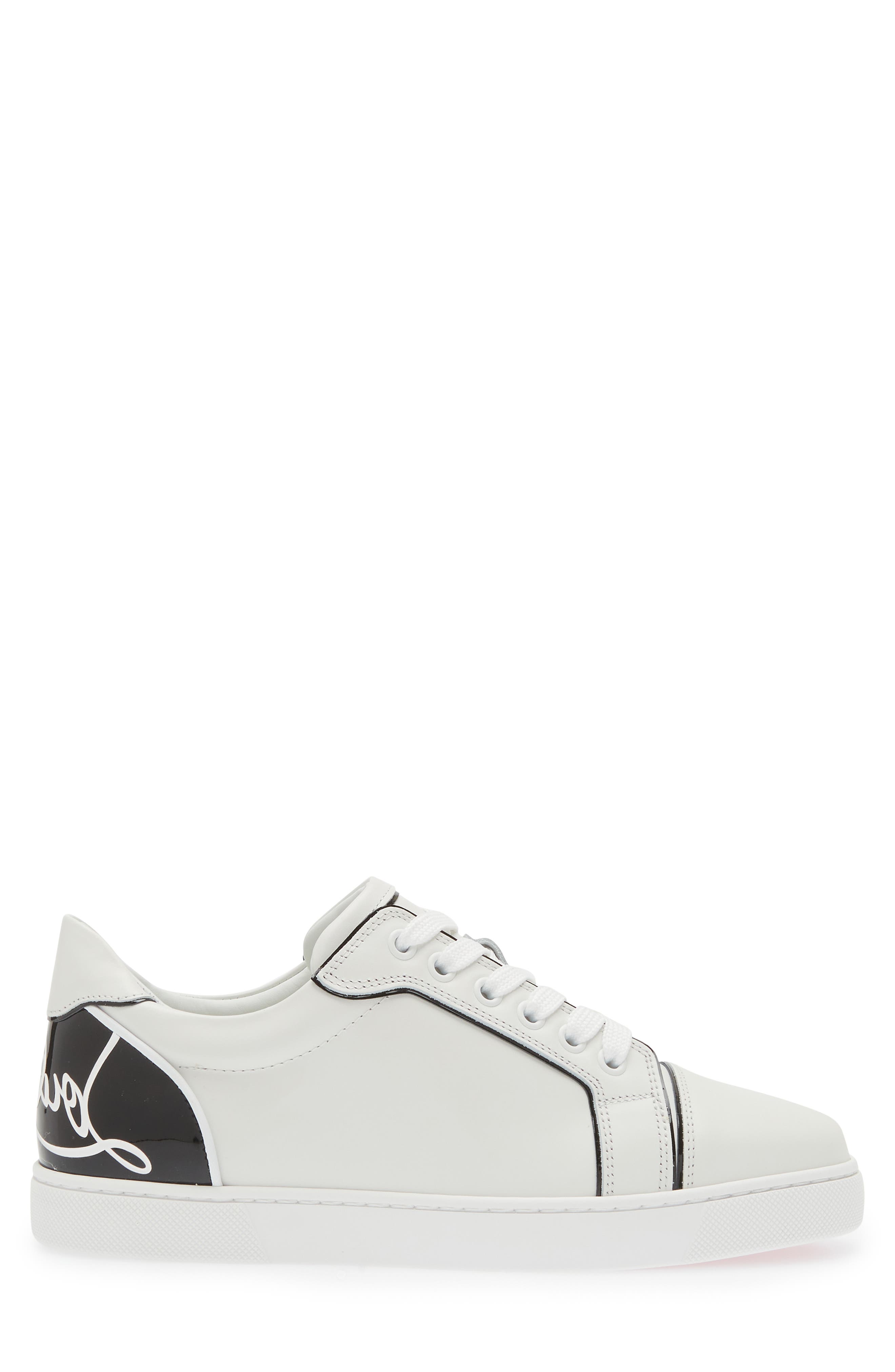 Christian Louboutin Fun Viera Low Top Sneaker, Alternate, color, Bianco/ Black