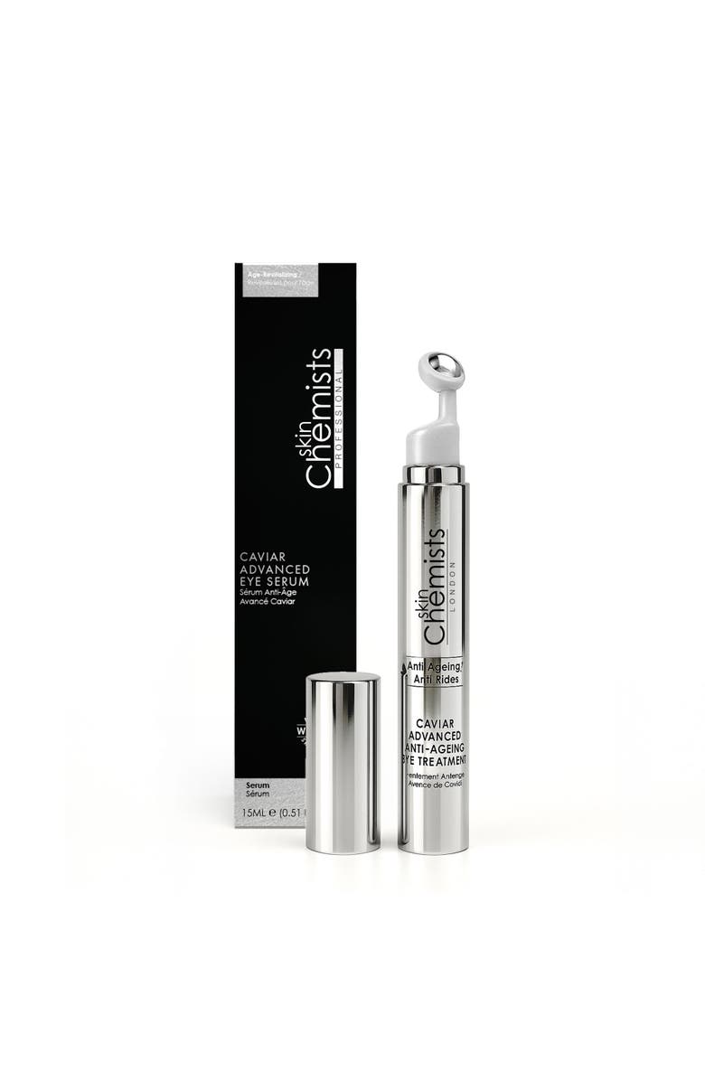 SKINCHEMISTS Caviar Advanced Anti-Ageing Eye Treatment 15ml for Loss of Firmness, Fine Lines & Wrinkles, Main, color, White