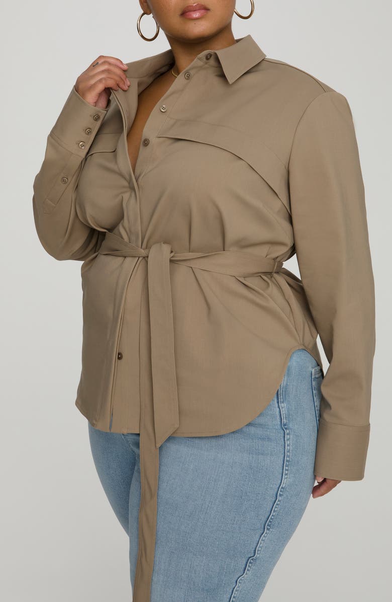 Good American Safari Utility Belted Tunic, Alternate, color,