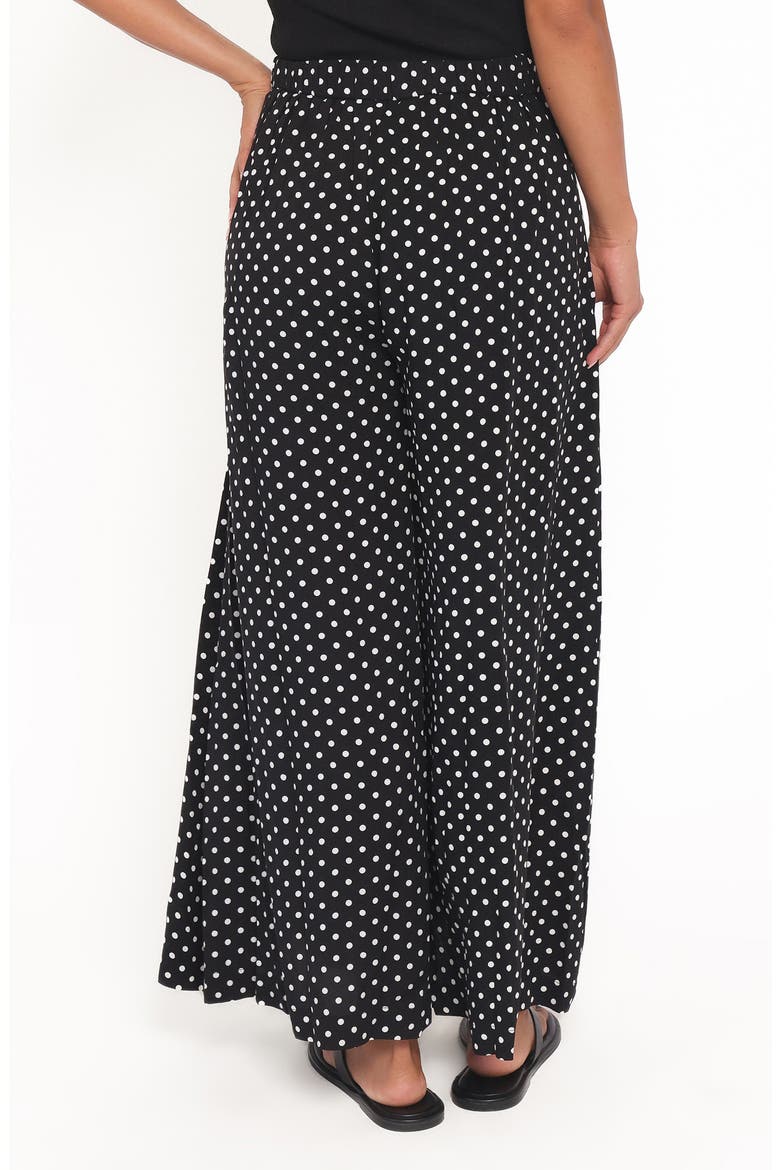 Neveah Polka Dot Wide Leg Pants, Alternate, color, BLACK POLKA DOT