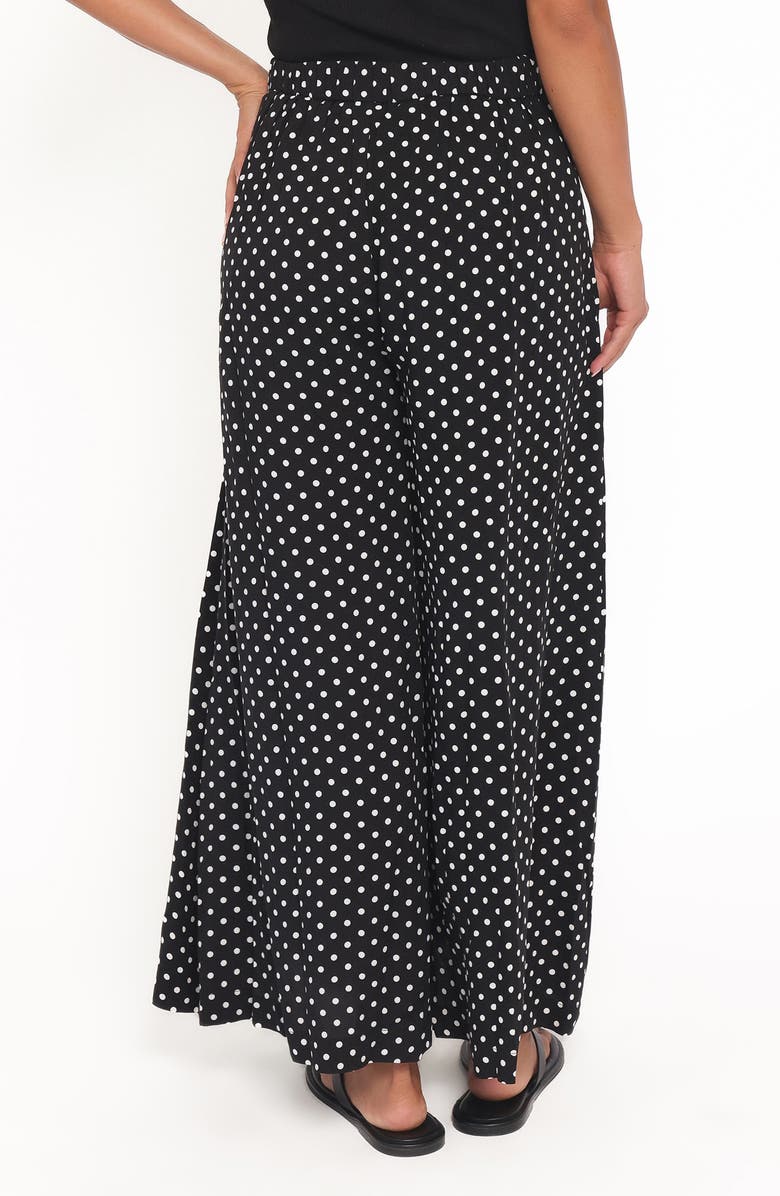 Petal & Pup Neveah Polka Dot Wide Leg Pants, Alternate, color, Black Polka Dot