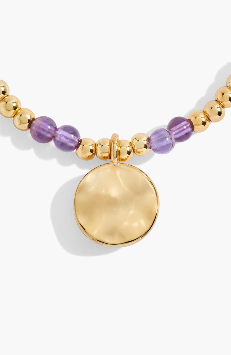 A Littles & Co Birthstone A Little February Bracelet in Gold-Tone Plating, Alternate, color, Metallic Gold