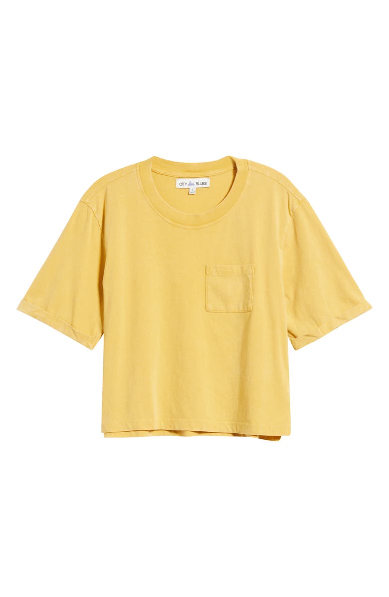 CITY BLUES Coram Crop Oversize T-Shirt, Alternate, color, Gold