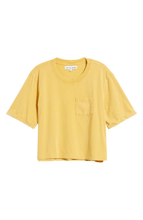 City Blues Coram Crop Oversize T-shirt In Yellow