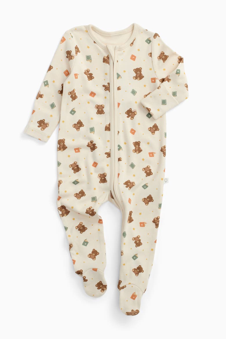 Teddy Bear Two Way Zip-Up Sleepsuit, Main, color, Teddy Bear Print