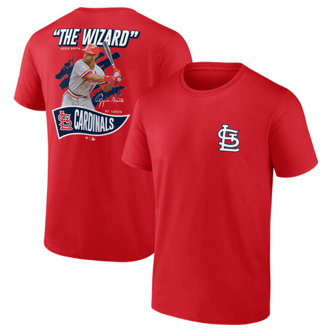 Men's Fanatics Ozzie Smith Red St. Louis Cardinals Retired Player Nickname Name & Number T-Shirt