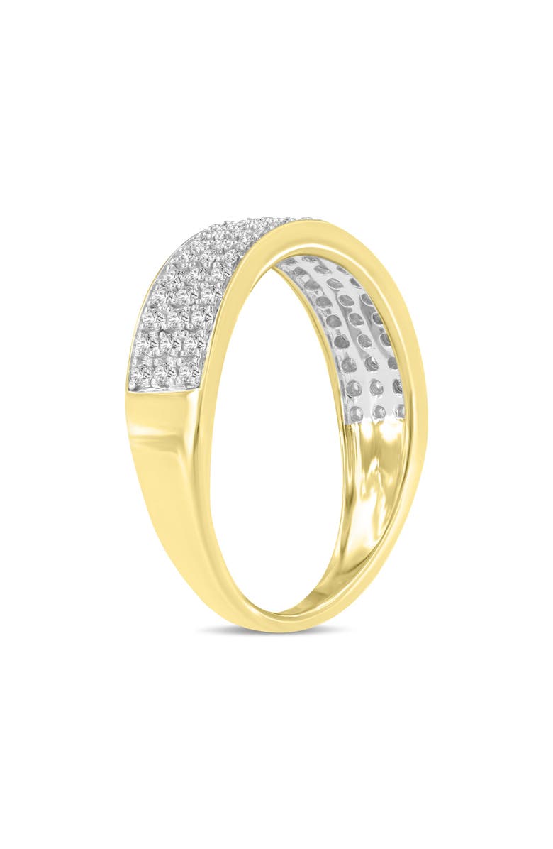 LuvMyJewelry Trium Unisex Diamond Band Ring in 10K Gold, Main, color, 