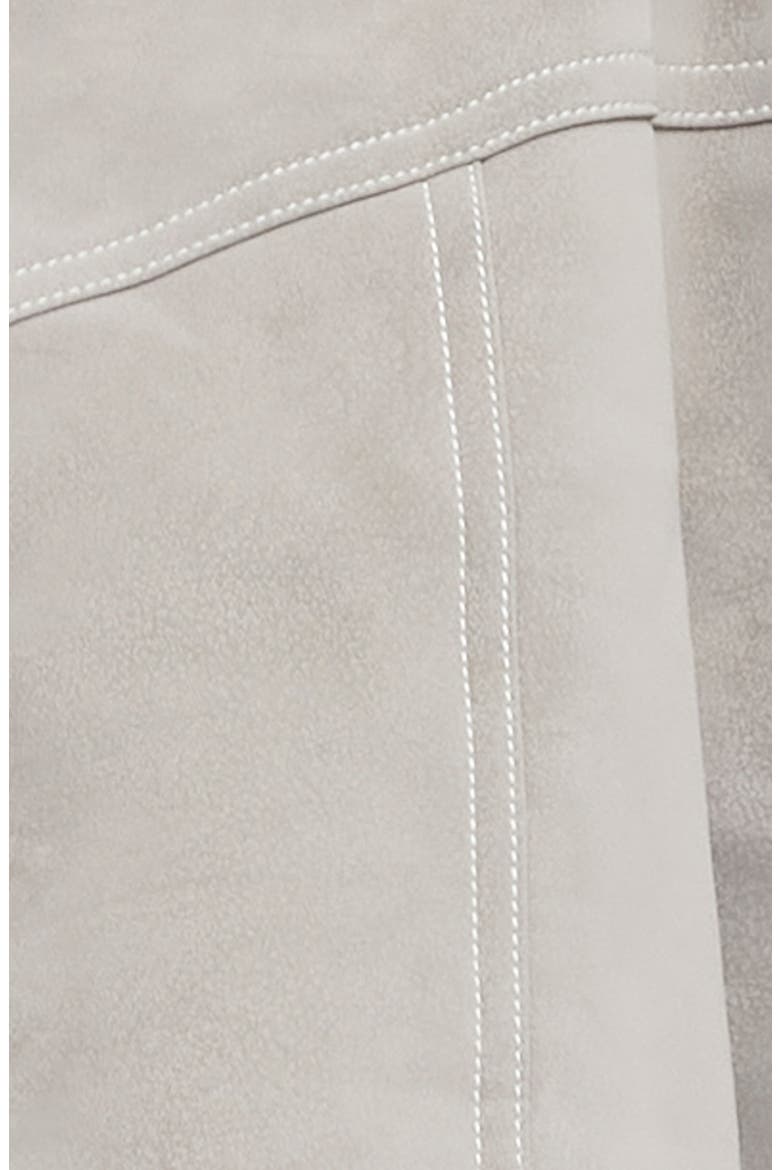Vista Faux Suede Bomber Jacket, Alternate, color, TAUPE