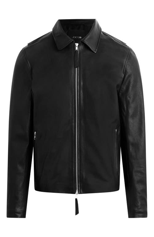 Joe's Refined Leather Moto Jacket In Black