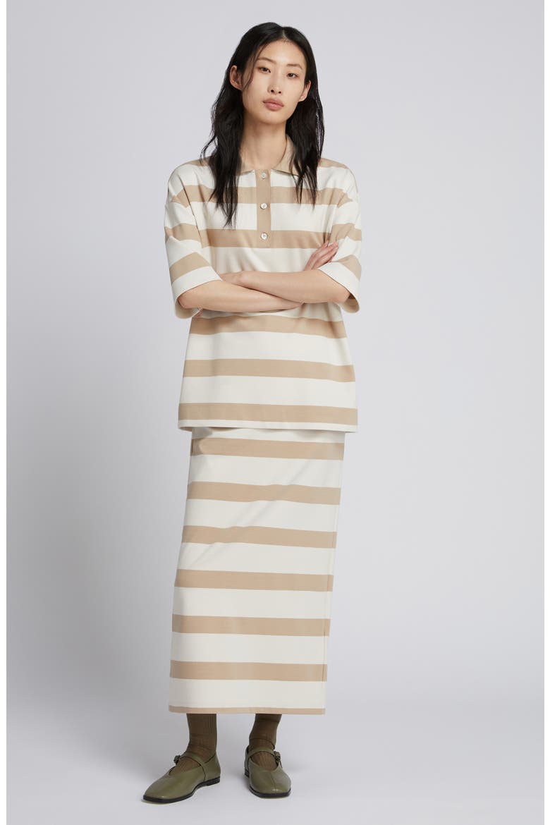 Riviera Stripe Knit Maxi Skirt, Alternate, color, IVORY