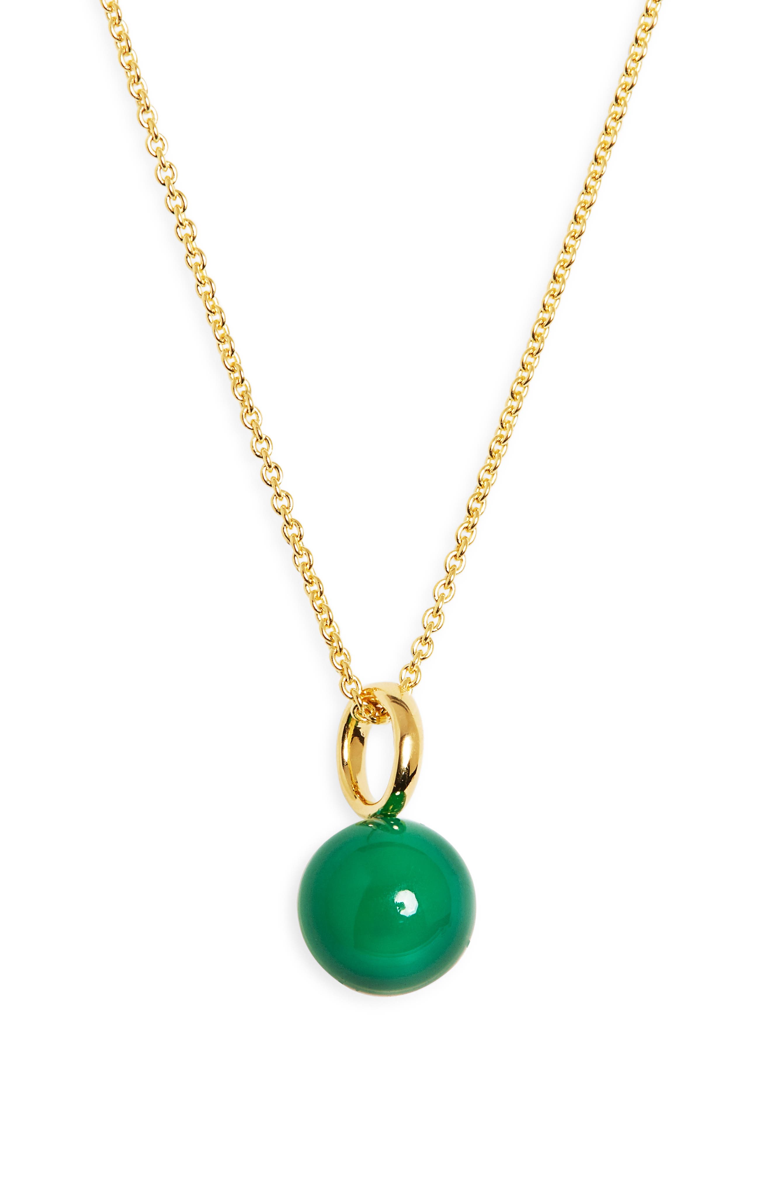 18CT GOLD VERMEIL / GREEN ONYX