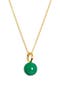  18Ct Gold Vermeil / Green Onyx