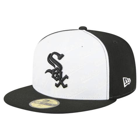 Men's New Era White/Black Chicago White Sox Repeat 59FIFTY Fitted Hat