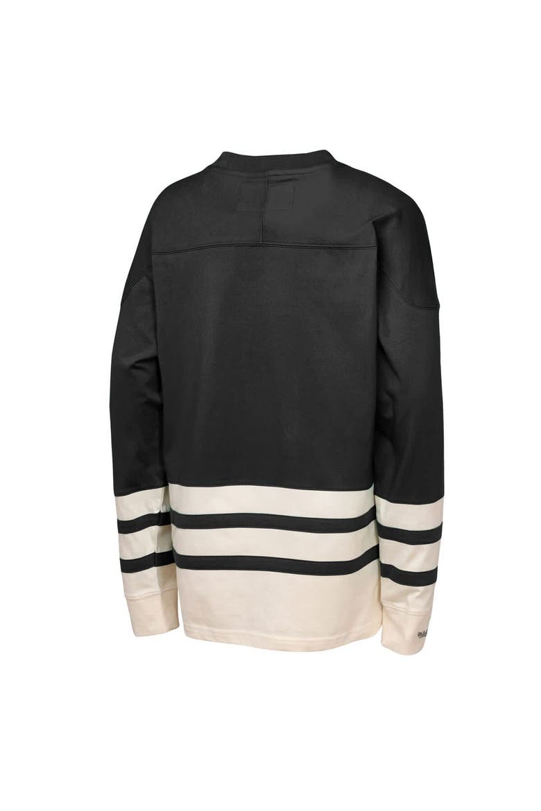 Youth Mitchell & Ness  Black Vegas Golden Knights Chainstitch Heavyweight Long Sleeve Top, Alternate, color, Black